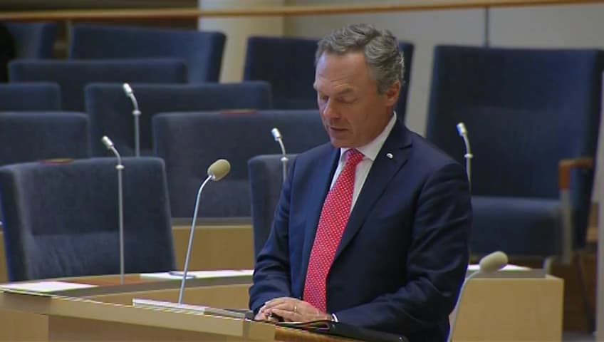 Stillbild från Interpellationsdebatt, Tidsbegränsade anställningar vid lärosätena