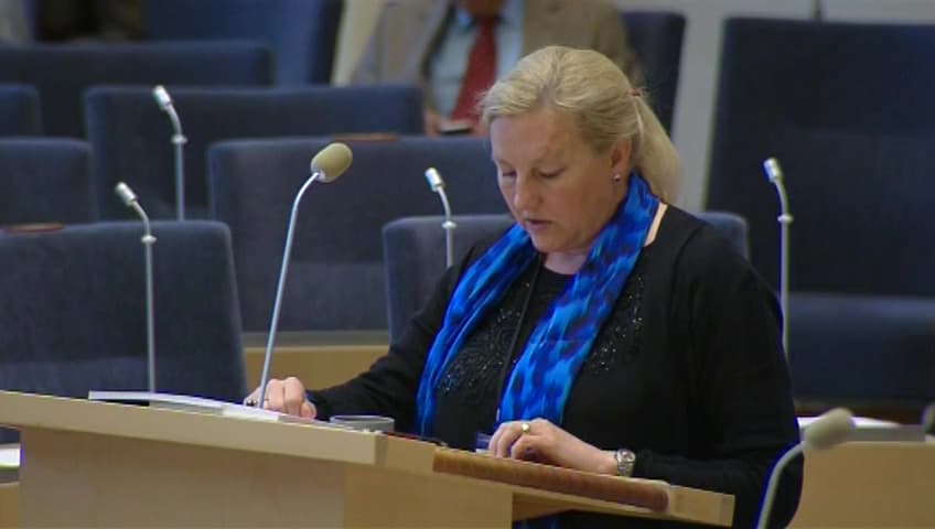 Stillbild från Interpellationsdebatt, Sverige och miljön i förhandlingarna om USA-EU-avtalet