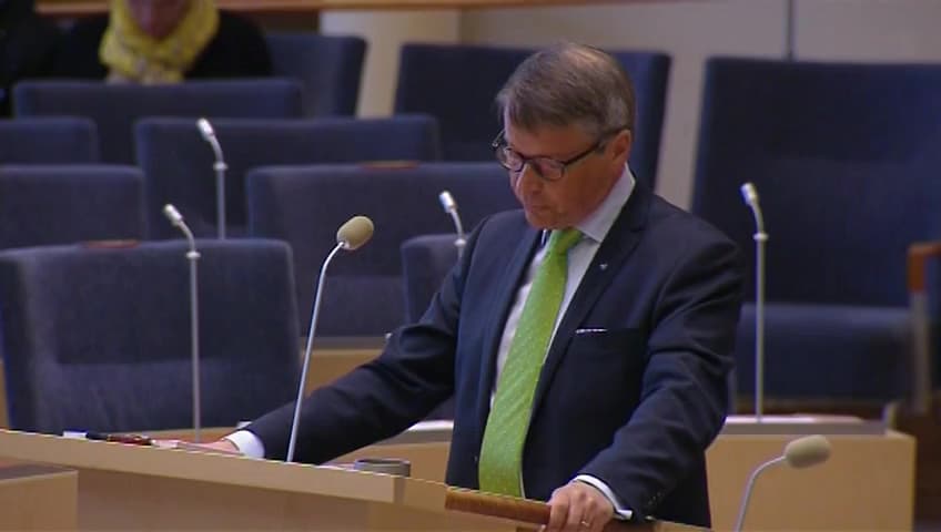Stillbild från Interpellationsdebatt, Tillsyn över försäkringsbolagens läkare