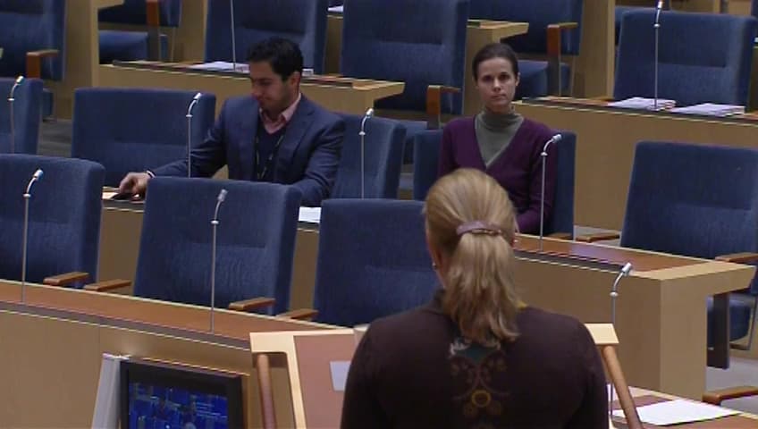 Stillbild från Interpellationsdebatt, Kollektivtrafikbolagens biljettsystem