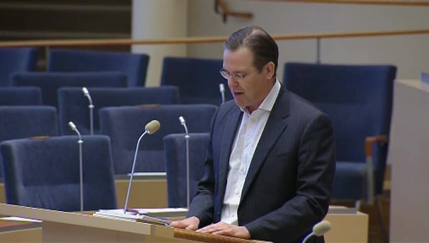 Stillbild från Interpellationsdebatt, Regeringens skattepolitik