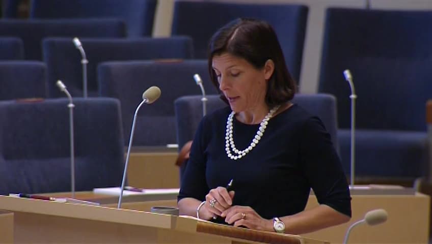 Stillbild från Interpellationsdebatt, Allvarliga brister i den långsiktiga ekonomiska och organisatoriska planeringen av försvaret