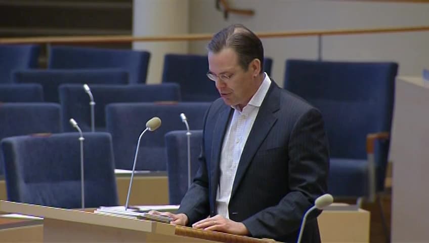 Stillbild från Interpellationsdebatt, Skattefusk och illojal skattekonkurrens