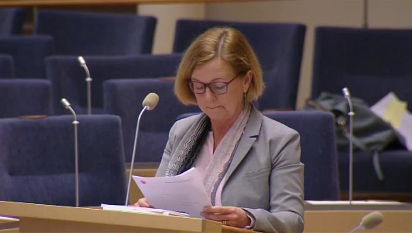 Stillbild från Interpellationsdebatt, Jämställdheten i regeringsarbetet