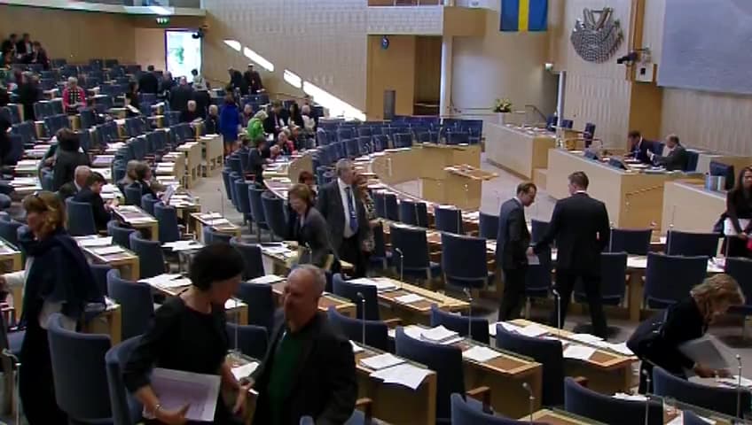 Stillbild från Debatt om förslag, Telefonförsäljning på premiepensionsområdet