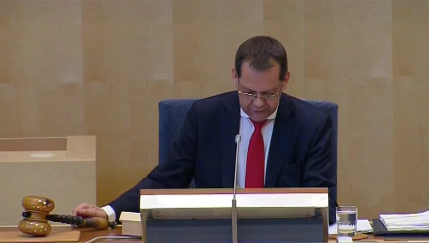 Stillbild från Debatt om förslag, Riksrevisionens rapport om skattekontroll i statliga myndigheter och kommuner