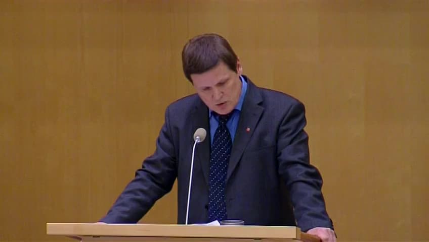 Stillbild från Debatt om förslag, Arbetslöshetsförsäkringen