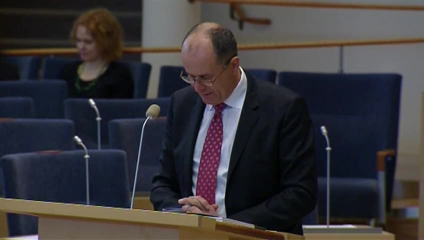 Stillbild från Interpellationsdebatt, Ryska industriintressen i svensk kärnkraft