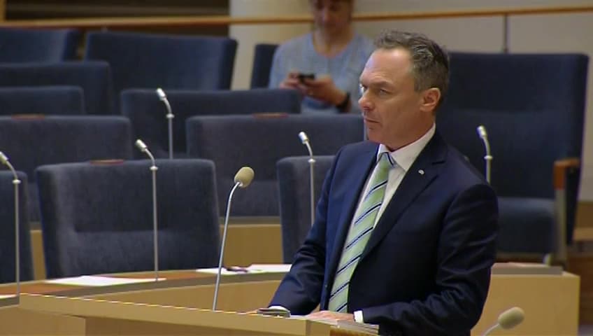 Stillbild från Interpellationsdebatt, Sveriges medlemskap i Enqa