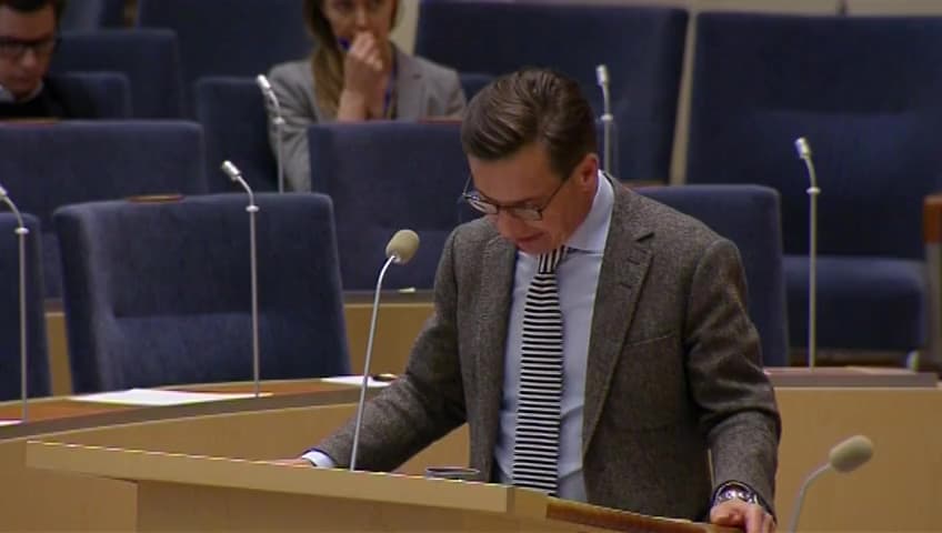 Stillbild från Interpellationsdebatt, Försäkringskassans regleringsbrev