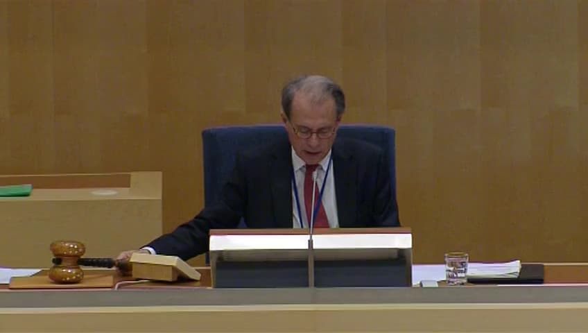 Stillbild från Debatt om förslag, Marknadskontroll av varor och annan närliggande tillsyn