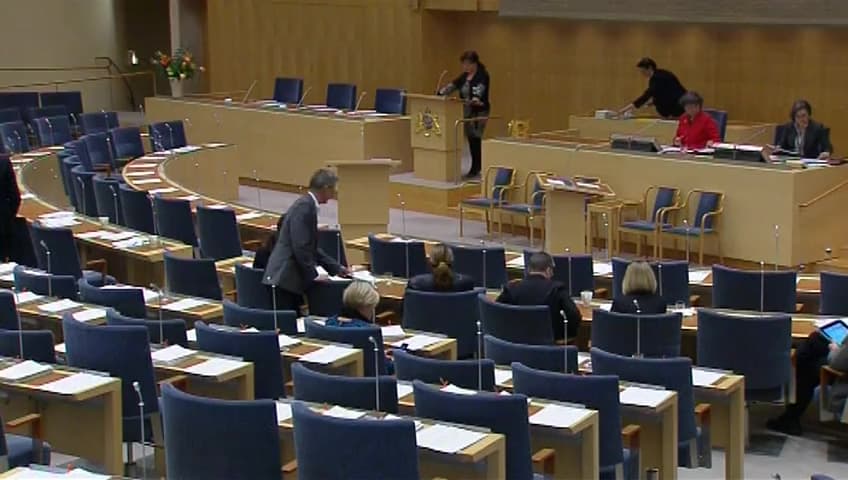 Stillbild från Debatt om förslag, Riksrevisionens rapport om energieffektivisering inom industrin