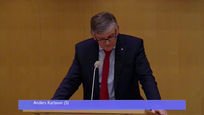 Stillbild från Debatt om förslag, Skatteförfarande och folkbokföring