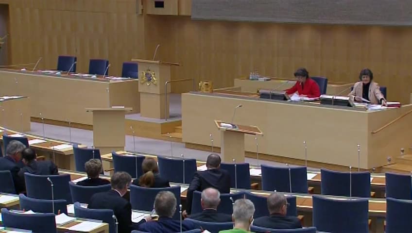 Stillbild från Debatt om förslag, ILO:s rekommendation om nationellt socialt grundskydd