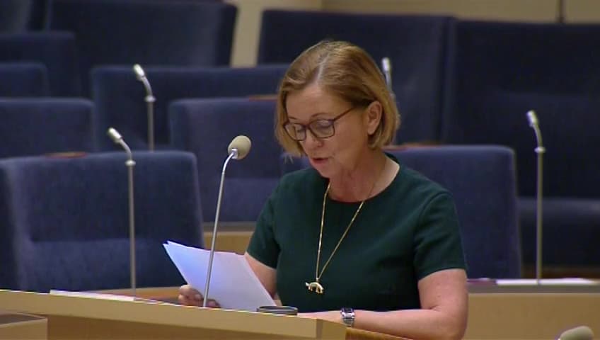 Stillbild från Interpellationsdebatt, Jämställdheten i bolagsstyrelser