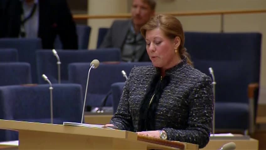 Stillbild från Interpellationsdebatt, Mörkandet av flygets faror för boende