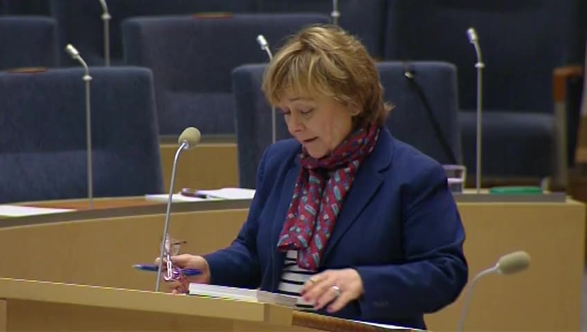 Stillbild från Interpellationsdebatt, Behovet av utbildning för anställda inom rättsväsendet