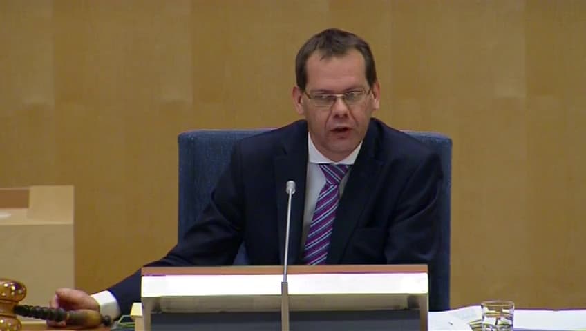 Stillbild från Debatt om förslag, Ny inriktning för EU:s strategi för Östersjöregionen