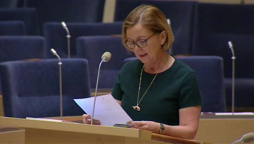 Stillbild från Interpellationsdebatt, Praktik på tågförarutbildningen