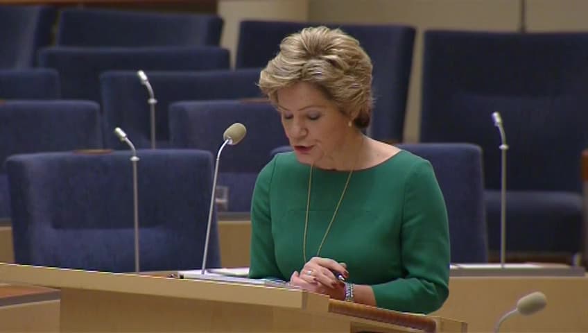 Stillbild från Interpellationsdebatt, Omhändertagna svenska barn i Norge