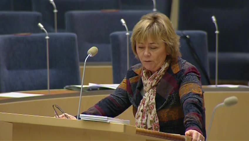 Stillbild från Interpellationsdebatt, Proposition som reglerar betaltider mellan företag