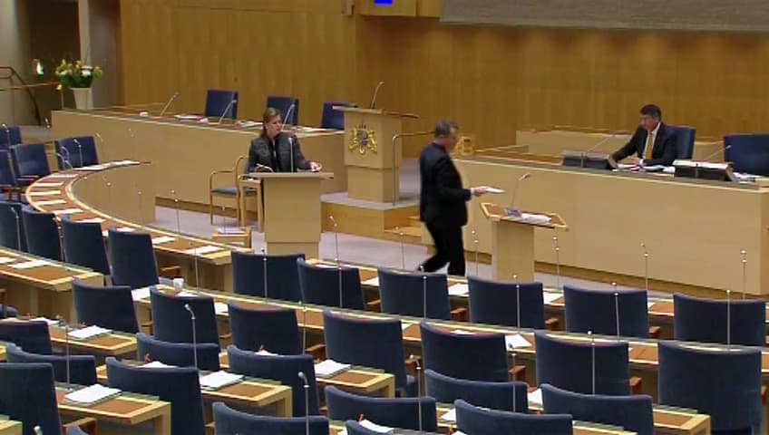 Stillbild från Interpellationsdebatt, Holland och fri företagsamhet