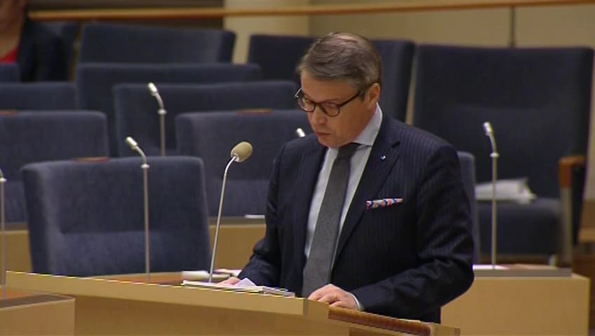 Stillbild från Interpellationsdebatt, Bristen på barnmorskor i Stockholms län