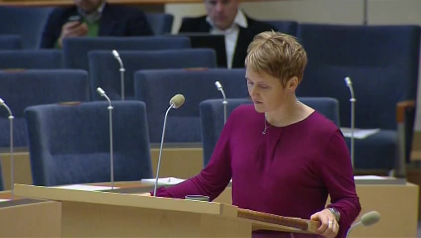 Stillbild från Interpellationsdebatt, Regeringens åtgärder för bättre mobiltäckning