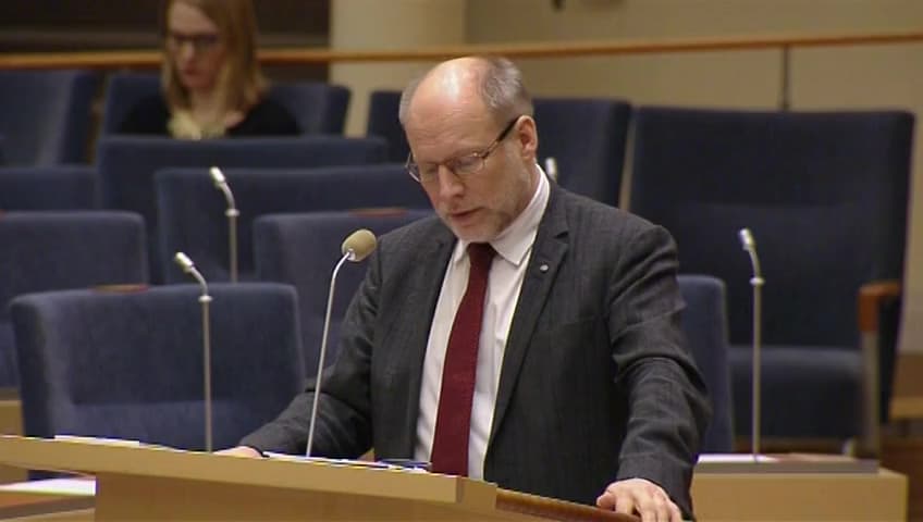 Stillbild från Interpellationsdebatt, Lokaliseringspolitiken