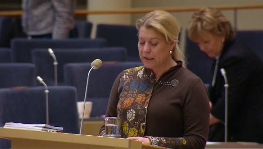 Stillbild från Interpellationsdebatt, Dalabanans framtid