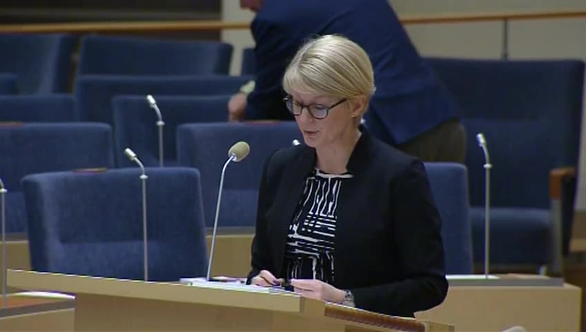 Stillbild från Interpellationsdebatt, Utbildning av arbetslösa