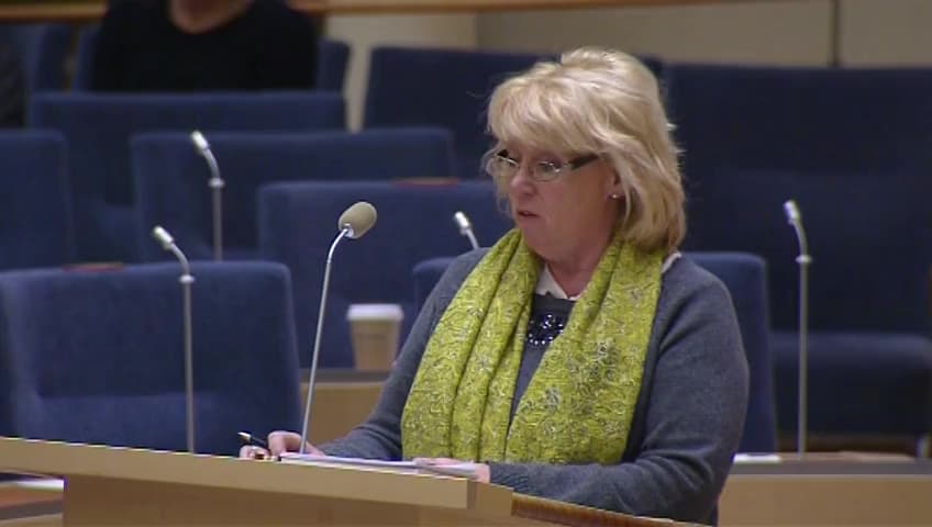 Stillbild från Interpellationsdebatt, Giftiga kemikalier i leksaker och barnkläder