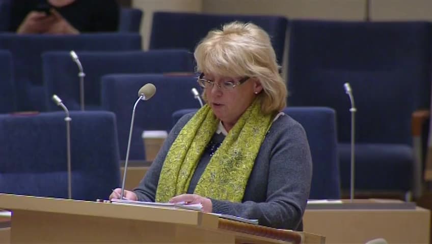 Stillbild från Interpellationsdebatt, Kemikalier i vårt dricksvatten