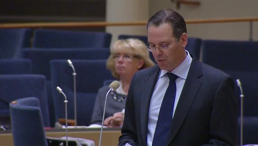 Stillbild från Interpellationsdebatt, Vinster i välfärden