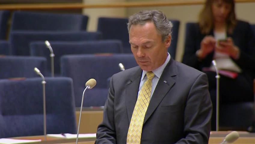 Stillbild från Interpellationsdebatt, Basresurser till forskning vid alla lärosäten