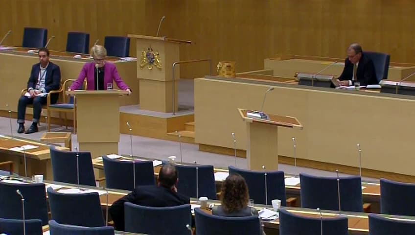Stillbild från Interpellationsdebatt, Visstidsanställningar