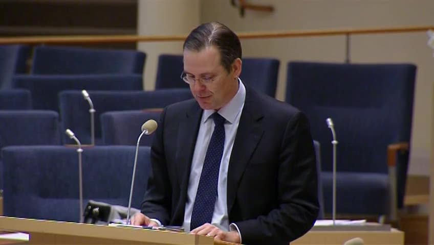 Stillbild från Interpellationsdebatt, Reformering av F-skatten