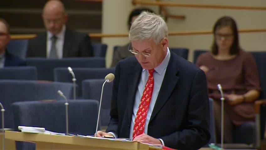 Stillbild från Interpellationsdebatt, Palestina - situationen i Jerusalem