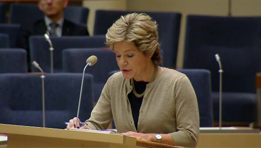 Stillbild från Interpellationsdebatt, Rätt till ledsagarservice