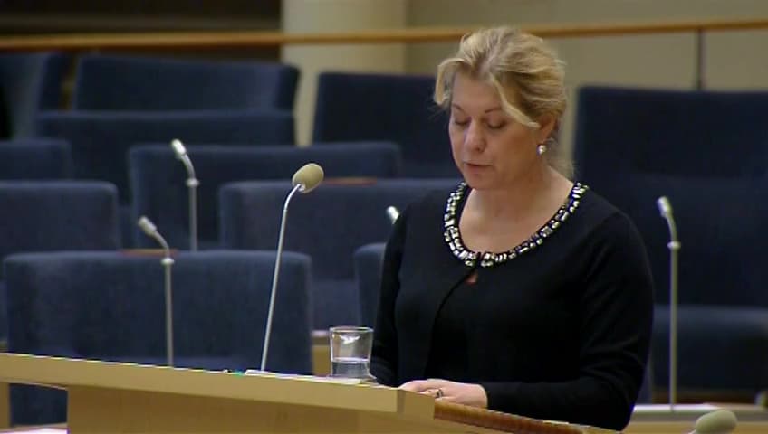 Stillbild från Interpellationsdebatt, Transportpolitik för en hållbar miljö