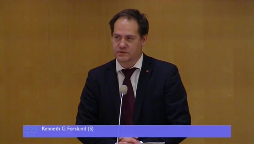 Stillbild från Debatt om förslag, Utgiftsområde 7 Internationellt bistånd