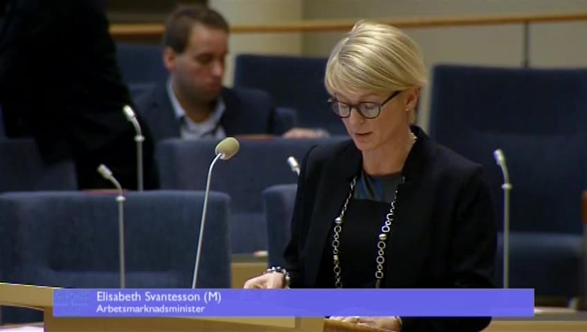 Stillbild från Interpellationsdebatt, Arbetsmiljöverket