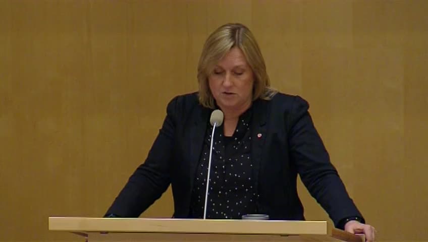 Stillbild från Debatt om förslag, Utgiftsområde 17 Kultur, medier, trossamfund och fritid