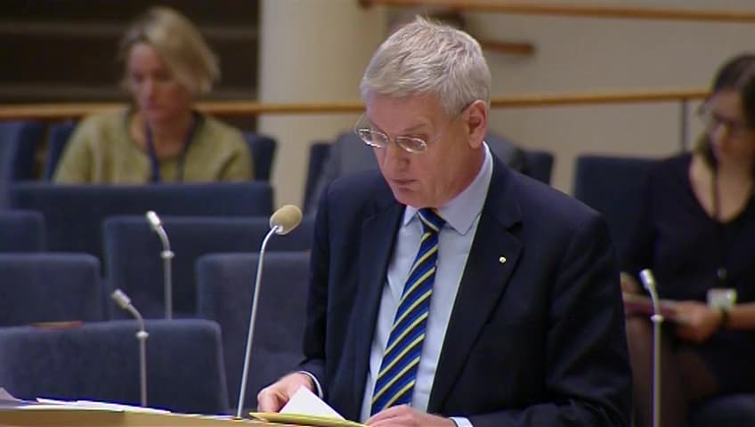 Stillbild från Interpellationsdebatt, Kärnvapen