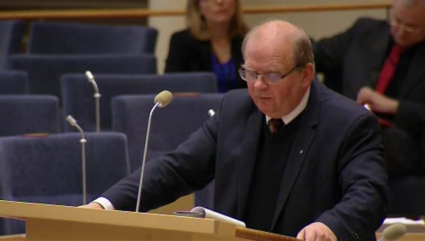 Stillbild från Interpellationsdebatt, Matlandet och jobben