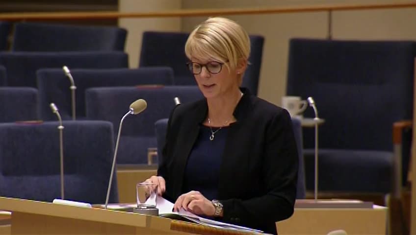 Stillbild från Interpellationsdebatt, Arbetsförmedlingens regleringsbrev