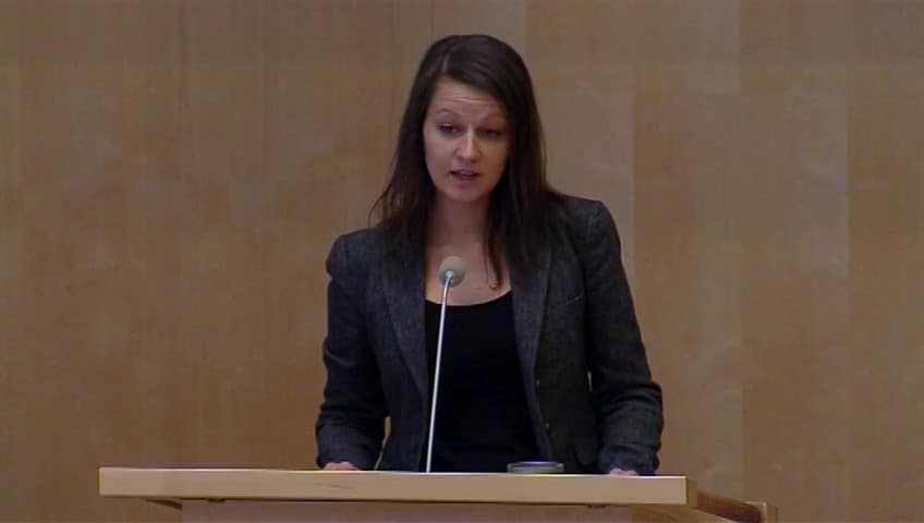 Stillbild från Debatt om förslag, Marknadsföring av modersmjölksersättning och tillskottsnäring