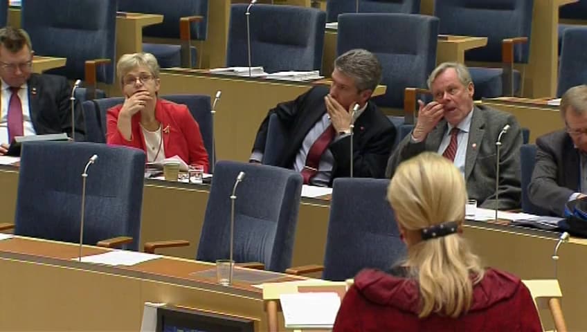 Stillbild från Interpellationsdebatt, Ökande olaglig trafik i Sverige