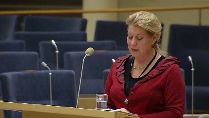 Stillbild från Interpellationsdebatt, EU och Botniska korridoren