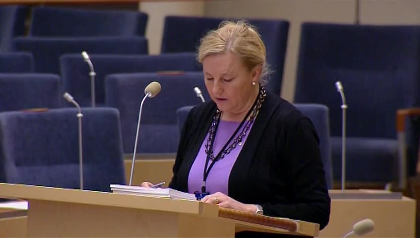 Stillbild från Interpellationsdebatt, WTO